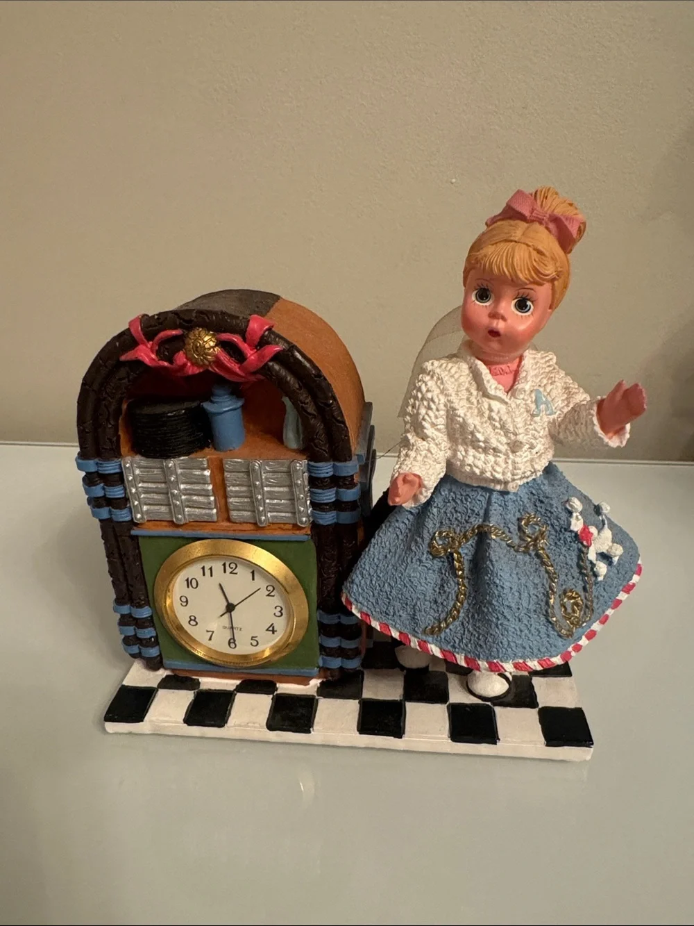 Vintage Madame Alexander “1950s Sock Hop” Clock/Music Box
